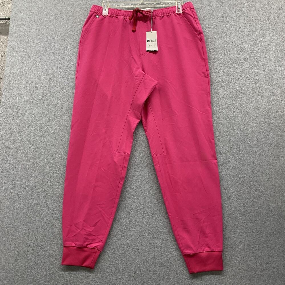 FIGS Tansen Jogger Scrub Pants Men XL Tall Pink Drawstring Pockets Po# 6093